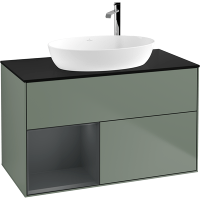 Villeroy & Boch Finion Waschtischunterschrank - Olive Matt Lacquer, 100cm, LED Villeroy & Boch Finion Waschtischunterschrank - Olive Matt Lacquer, 100cm, LED