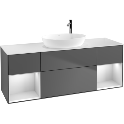 Villeroy & Boch G981MTGK Anthrazit Matt Lack Waschtischunterschrank - Badmöbel Villeroy & Boch G981MTGK Anthrazit Matt Lack Waschtischunterschrank - Badmöbel