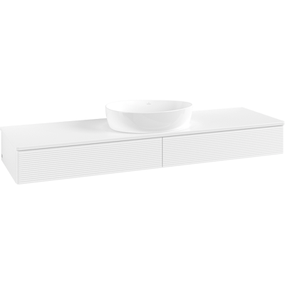 Villeroy & Boch Antao Wandhängender Badschrank - 160x19cm, Soft Close, 2 Schubladen Villeroy & Boch Antao Wandhängender Badschrank - 160x19cm, Soft Close, 2 Schubladen
