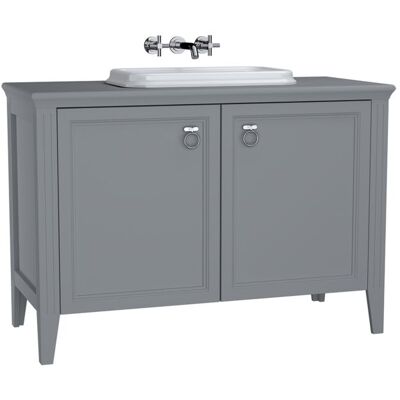Vitra Valarte Einbauwaschtisch-Möbel-Set 62175 - Grau matt / Weiß hochglanz Vitra Valarte Einbauwaschtisch-Möbel-Set 62175 - Grau matt / Weiß hochglanz