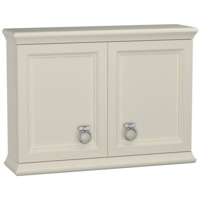 Vitra Valarte Wandschrank - 75x19,5x55cm - Elfenbein - MDF + Glasregal Vitra Valarte Wandschrank - 75x19,5x55cm - Elfenbein - MDF + Glasregal
