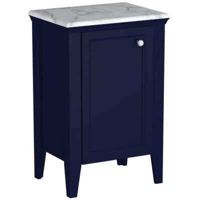 Vitra Valarte Badschrank - MDF lackiert, Marmorknauf, Softclose, Glaseinlegeboden Vitra Valarte Badschrank - MDF lackiert, Marmorknauf, Softclose, Glaseinlegeboden
