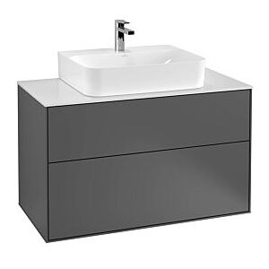 Villeroy und Boch Villeroy & Boch Finion Unterschrank F10100PD 100x60,3x50,1cm, Black Matt Lacquer