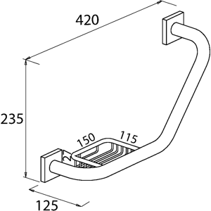 Bravat Quaruna Badewannengriff mit Seifenkorb - Badewannengriff Bravat Quaruna Badewannengriff mit Seifenkorb - Badewannengriff