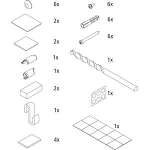Kermi Liga 2534875 Montage-Teile für Viertelkreis-Duschkabine Kermi Liga 2534875 Montage-Teile für Viertelkreis-Duschkabine