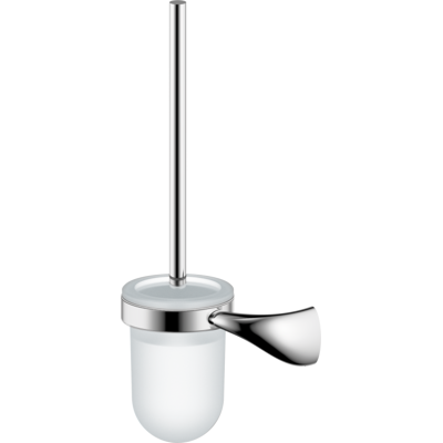 Bravat Monaco WC Wandset - Rundkopfbürste, Satiniertes Glas, Tropfschale Bravat Monaco WC Wandset - Rundkopfbürste, Satiniertes Glas, Tropfschale