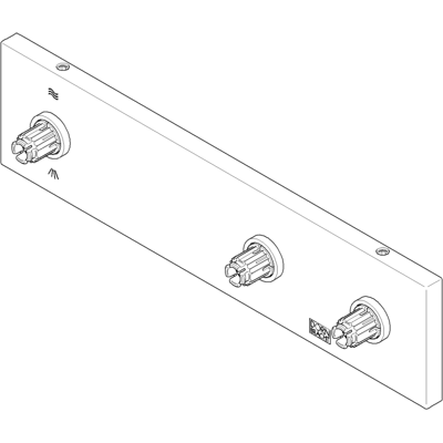 Dornbracht Rosette mit Symbolen - 60x240x28mm - Platin gebürstet Dornbracht Rosette mit Symbolen - 60x240x28mm - Platin gebürstet