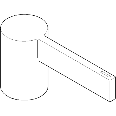 Dornbracht Griff Ersatzteil - 32 x 48 x 99 mm - Gebürstetes Platin Dornbracht Griff Ersatzteil - 32 x 48 x 99 mm - Gebürstetes Platin