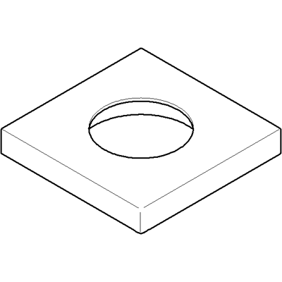 Dornbracht Rosette - Gebürstete Platin - 55x55mm - Rosette Dornbracht Rosette - Gebürstete Platin - 55x55mm - Rosette