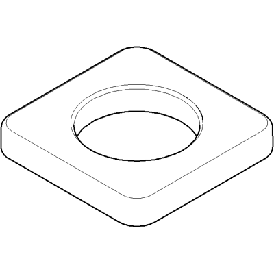 Dornbracht Dornbracht Rosette - Chrom - 63x63x9,5 mm - Rosette/Abdeckplatte Dornbracht Dornbracht Rosette - Chrom - 63x63x9,5 mm - Rosette/Abdeckplatte