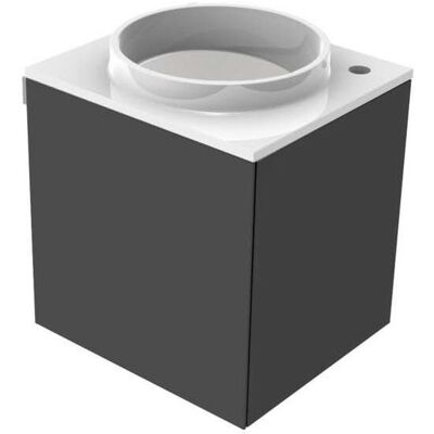 Emco 958227511 Schwarzer Wandmontierter Waschtischunterschrank - 1 Tür, 450mm Emco 958227511 Schwarzer Wandmontierter Waschtischunterschrank - 1 Tür, 450mm