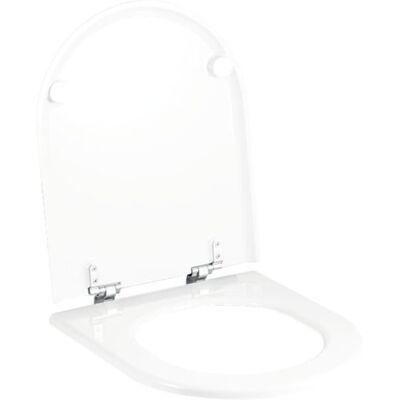 Geberit Courreges WC-Sitz Weiß mit verchromten Scharnieren - 203100 Geberit Courreges WC-Sitz Weiß mit verchromten Scharnieren - 203100