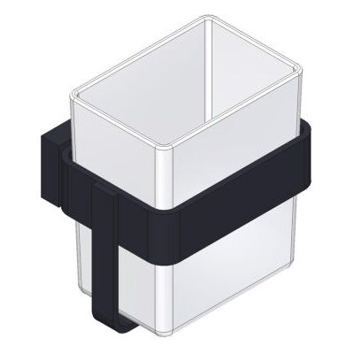 Giese GmbH Giese Gifix Tono Glashalter 39010-14 Wandmodell, schwarz matt Giese GmbH Giese Gifix Tono Glashalter 39010-14 Wandmodell, schwarz matt