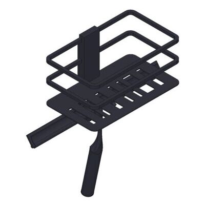 Giese GmbH Giese Piano Duschkorb 30762-14 mit Haken und Wischer, schwarz matt Giese GmbH Giese Piano Duschkorb 30762-14 mit Haken und Wischer, schwarz matt