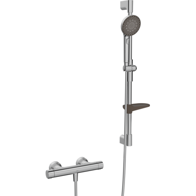 Hansa HANSAPRISMA Duschsystem mit Thermostat - 150mm Edelstahl Hansa HANSAPRISMA Duschsystem mit Thermostat - 150mm Edelstahl