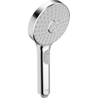 Hansaactivejet Handbrause 84330100 3-strahlig, Ø 120 mm, Anti-Kalk-Technik, hellgrau/chrom Hansaactivejet Handbrause 84330100 3-strahlig, Ø 120 mm, Anti-Kalk-Technik, hellgrau/chrom