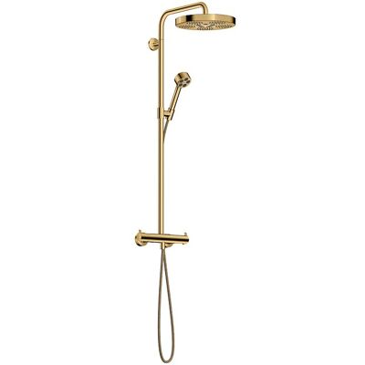 Hansgrohe AXOR One Duschsystem mit Thermostat und Duschkopf 280 48794990 Unterputz, Fertigmontageset, 1 Strahlart, 13,2 l/min, polished gold optic Hansgrohe AXOR One Duschsystem mit Thermostat und Duschkopf 280 48794990 Unterputz, Fertigmontageset, 1 Strahlart, 13,2 l/min, polished gold optic