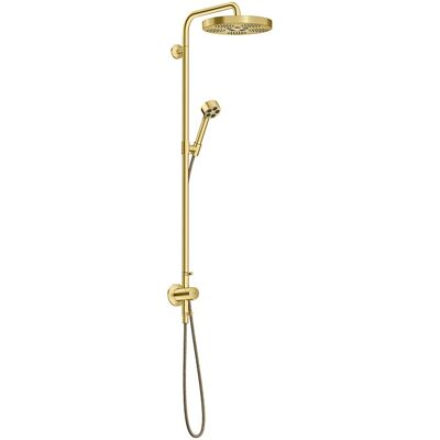 Hansgrohe AXOR One Duschsystem mit Thermostat und Duschkopf 280 48796950 Unterputz-Fertigmontageset, 1 Strahlart , 12 l/min, brushed brass Hansgrohe AXOR One Duschsystem mit Thermostat und Duschkopf 280 48796950 Unterputz-Fertigmontageset, 1 Strahlart , 12 l/min, brushed brass