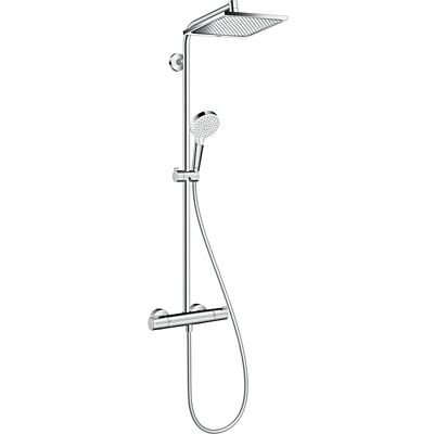 Hansgrohe Crometta E Showerpipe 240 1jet 27271000 mit Thermostat, 1jet, chrom Hansgrohe Crometta E Showerpipe 240 1jet 27271000 mit Thermostat, 1jet, chrom
