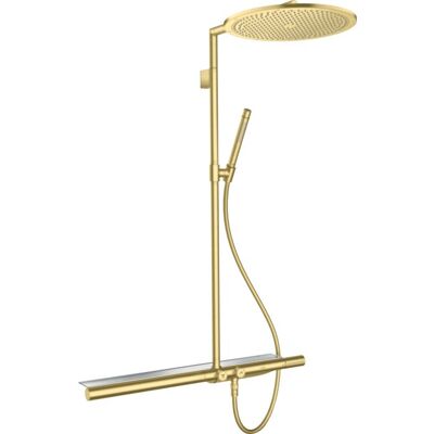 Hansgrohe Axor ShowerSolutions Brushed Brass Showerpipe - Duschart Hansgrohe Axor ShowerSolutions Brushed Brass Showerpipe - Duschart