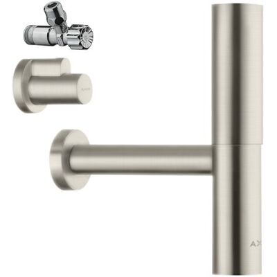 Hansgrohe Axor Flowstar Design Siphon-Set - Eckventil, Verstellbar, Edelstahl-Optik Hansgrohe Axor Flowstar Design Siphon-Set - Eckventil, Verstellbar, Edelstahl-Optik