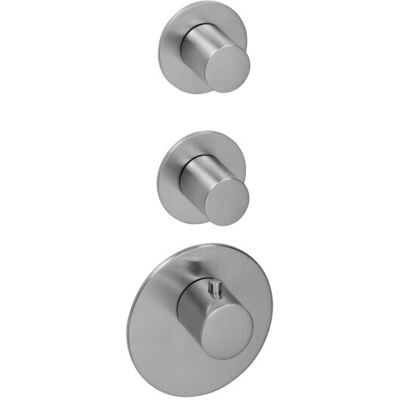 Herzbach Herzbach Logic XL Satin Edelstahl Universal Thermostatmodul - Sanitär Anschlussset Herzbach Herzbach Logic XL Satin Edelstahl Universal Thermostatmodul - Sanitär Anschlussset
