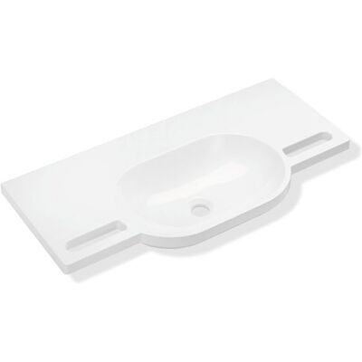 Hewi Mineralguss-Waschtisch - Wandmontage, Oval, 85x41.5cm Hewi Mineralguss-Waschtisch - Wandmontage, Oval, 85x41.5cm