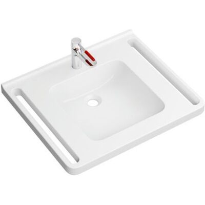 Hewi Mineralguß-Waschtischset - Ergonomische Seitenstütze Hewi Mineralguß-Waschtischset - Ergonomische Seitenstütze
