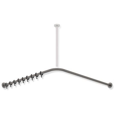 Hewi System 900 Vorhangstange - Edelstahl, Dunkelgrau Perle Hewi System 900 Vorhangstange - Edelstahl, Dunkelgrau Perle