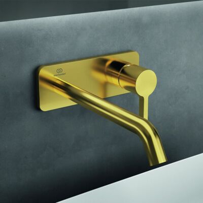 Ideal Standard Wand-Waschtischarmatur JOY - 225 mm, gebürstet Gold, 2er Kit Ideal Standard Wand-Waschtischarmatur JOY - 225 mm, gebürstet Gold, 2er Kit