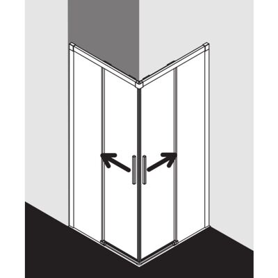 Kermi Nica Duschtür - Silber Hochglanz, Klarglas, Barrierefrei Kermi Nica Duschtür - Silber Hochglanz, Klarglas, Barrierefrei