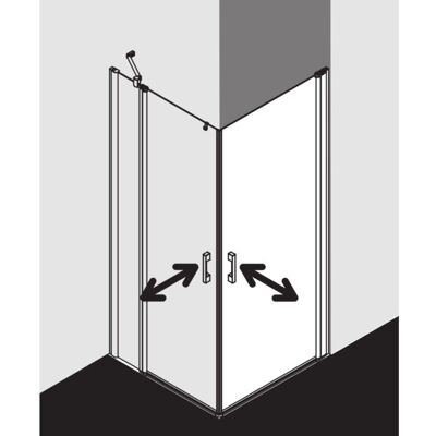 Kermi Marke Pega Duschtür - Silber hochglanz, 75x200cm Kermi Marke Pega Duschtür - Silber hochglanz, 75x200cm