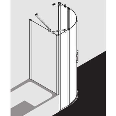 Kermi Pega Duschabtrennung - Silber Hochglanz, 80x200cm, Sicherheitsglas Kermi Pega Duschabtrennung - Silber Hochglanz, 80x200cm, Sicherheitsglas