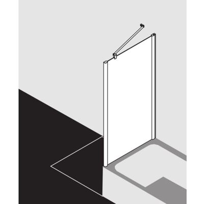 Kermi Pega Seitenwand - 70x160cm, Silber hochglanz, Sicherheitssglas Kermi Pega Seitenwand - 70x160cm, Silber hochglanz, Sicherheitssglas