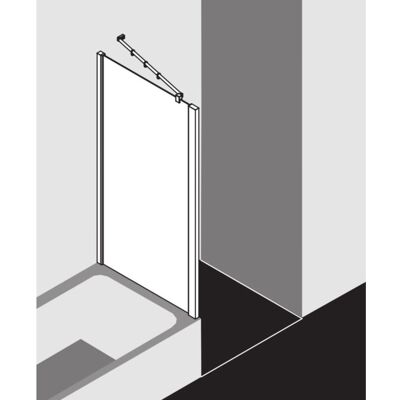 Kermi Marke - Verstellbare Glasseitenwand - U-Form oder Viertelkreis Kermi Marke - Verstellbare Glasseitenwand - U-Form oder Viertelkreis
