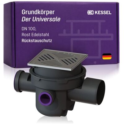 Kessel Universaler Kellerablauf - DN 100, Edelstahlgitter Kessel Universaler Kellerablauf - DN 100, Edelstahlgitter