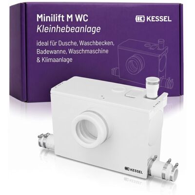 KESSEL Minilift M WC Kleinhebeanlage 28521 für WC mit Schneidwerk – Abwasserhebeanlage für Schwarzwasser (WC, Dusche, Waschbecken), kompakt, steckerfertig, 750 W KESSEL Minilift M WC Kleinhebeanlage 28521 für WC mit Schneidwerk – Abwasserhebeanlage für Schwarzwasser (WC, Dusche, Waschbecken), kompakt, steckerfertig, 750 W