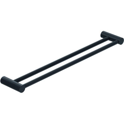Kludi VELA R Doppel-Badetuchhalter - Wandmontage - 600mm - Mattschwarz Kludi VELA R Doppel-Badetuchhalter - Wandmontage - 600mm - Mattschwarz