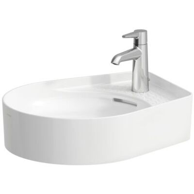 Laufen Modell H812281 - Waschtisch mit 1 Hahnloch, Überlauf, Mattweiß Laufen Modell H812281 - Waschtisch mit 1 Hahnloch, Überlauf, Mattweiß