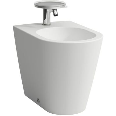 LAUFEN Kartell Wand-Bidet - Wandhängendes Bidet, Einzelohr für Wasserhahn in der Mitte, Mit Ab- und Überlaufventil LAUFEN Kartell Wand-Bidet - Wandhängendes Bidet, Einzelohr für Wasserhahn in der Mitte, Mit Ab- und Überlaufventil