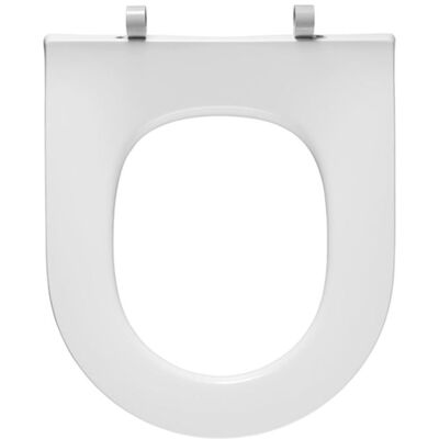 Pressalit Objecta D Pro WC-Sitz Weiß - Polygiene, ohne Deckel, Standard, DH4, Edelstahl Pressalit Objecta D Pro WC-Sitz Weiß - Polygiene, ohne Deckel, Standard, DH4, Edelstahl