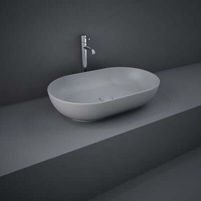 RAK Feeling Aufsatzbecken FEECT5500503A - Oval, grau, matt RAK Feeling Aufsatzbecken FEECT5500503A - Oval, grau, matt
