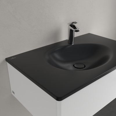 Villeroy & Boch Antao Rechteckiges Wandwaschbecken - Schwarz Villeroy & Boch Antao Rechteckiges Wandwaschbecken - Schwarz