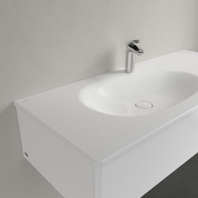 Villeroy & Boch Antao Waschbecken & Unterschrank - Steinweiß - Rechteckig 1200x50cm Villeroy & Boch Antao Waschbecken & Unterschrank - Steinweiß - Rechteckig 1200x50cm
