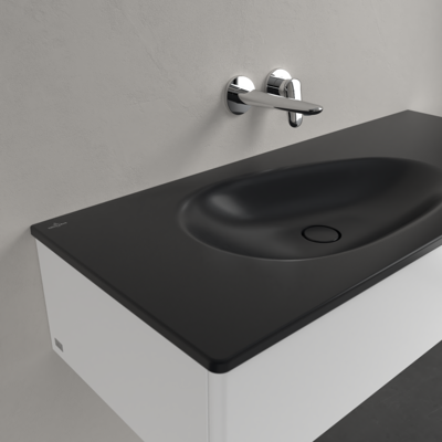 Villeroy & Boch Antao Schwarzes Wandwaschbecken - Badwaschbecken Villeroy & Boch Antao Schwarzes Wandwaschbecken - Badwaschbecken