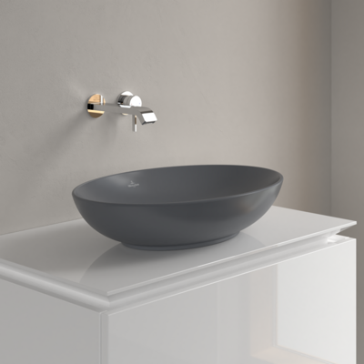 Villeroy & Boch Ovalwaschbecken - CeramicPlus, TitanGlaze, Graphit Villeroy & Boch Ovalwaschbecken - CeramicPlus, TitanGlaze, Graphit