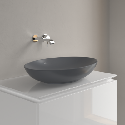Villeroy & Boch Graphit Oval Badkeramik - CeramicPlus, 62x42cm Villeroy & Boch Graphit Oval Badkeramik - CeramicPlus, 62x42cm