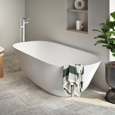 Villeroy & Boch Theano Freistehende Ovalbadewanne - 1750x800mm, Stone White Villeroy & Boch Theano Freistehende Ovalbadewanne - 1750x800mm, Stone White