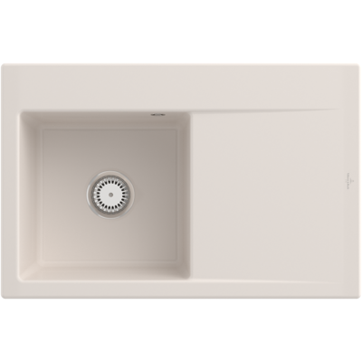 Villeroy & Boch Subway Style 45 Keramik-Küchenspüle - Modell 334801KR mit Ablauf, Crema Villeroy & Boch Subway Style 45 Keramik-Küchenspüle - Modell 334801KR mit Ablauf, Crema
