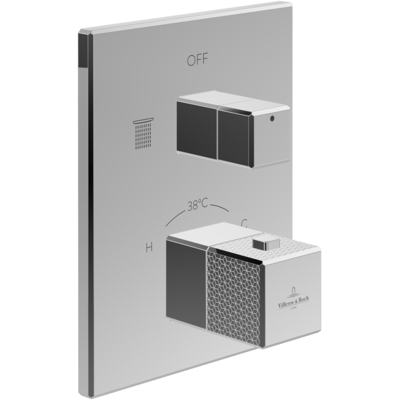 Villeroy & Boch Mettlach Thermostat - Wandmontage, Zweiwege-Regelung, Chrom - Typ: Unterputz Villeroy & Boch Mettlach Thermostat - Wandmontage, Zweiwege-Regelung, Chrom - Typ: Unterputz